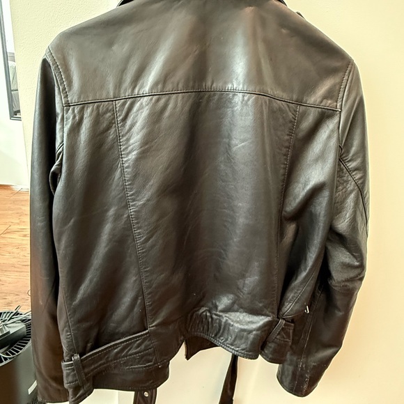 Quince Leather Motorcycle Biker Jacket Black - Picture 5 of 8